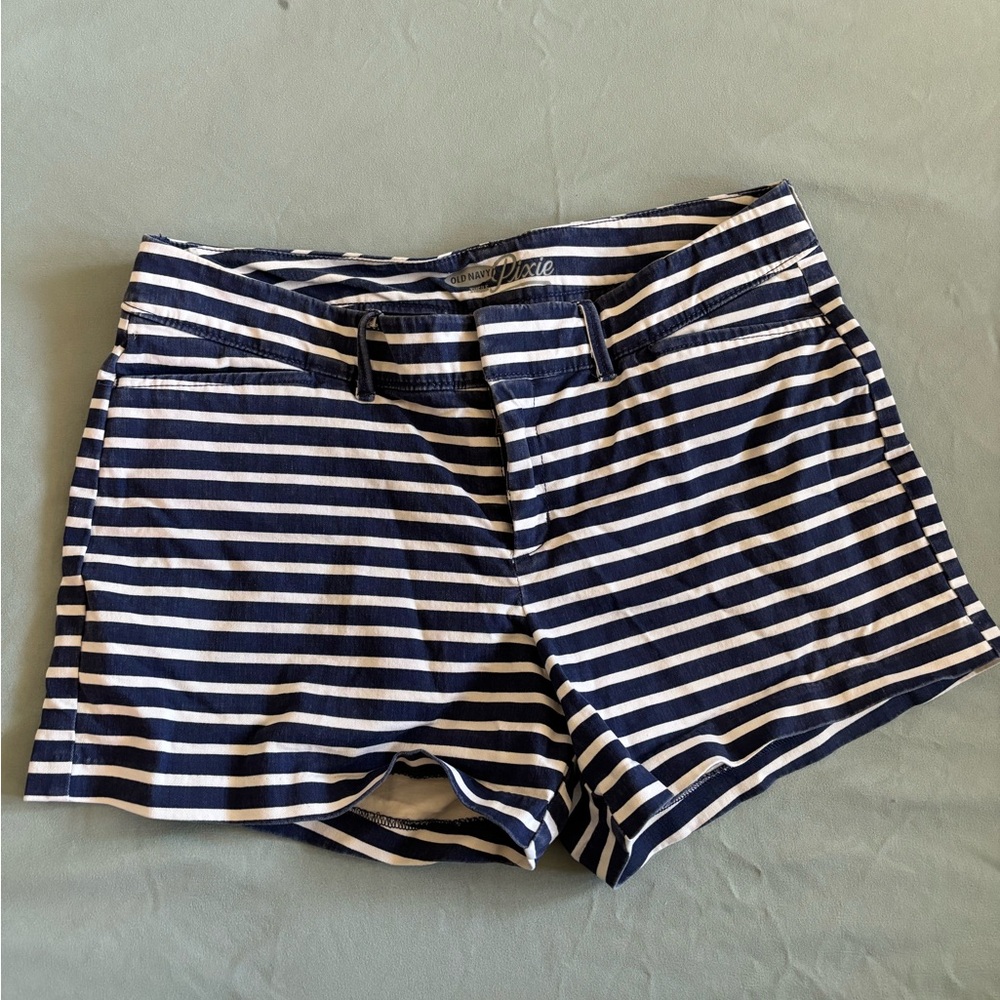 Navy and White Striped Old Navy Shorts